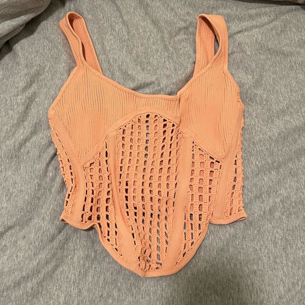 Dion Lee Peach Knit Blouse